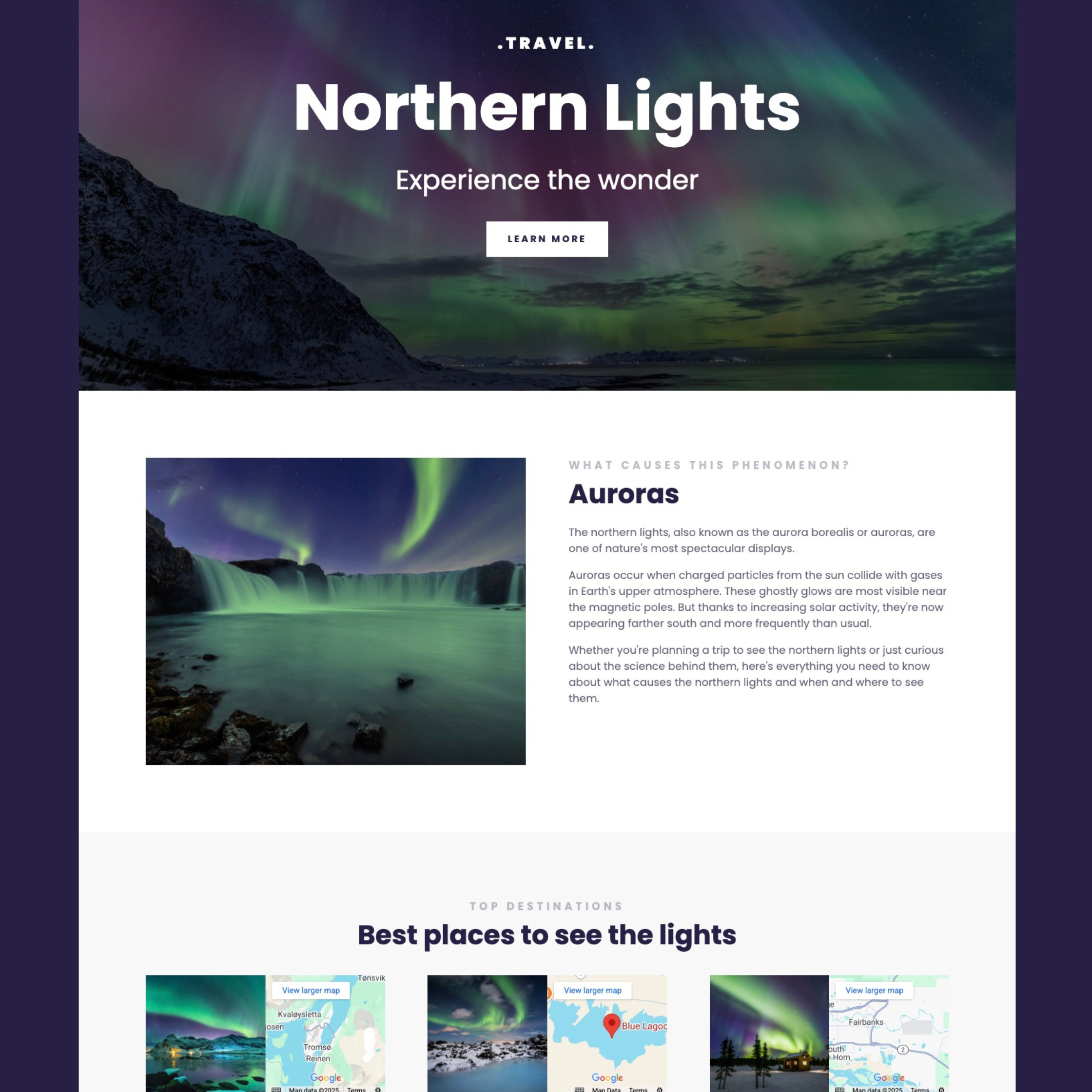 Northern Lights travel project